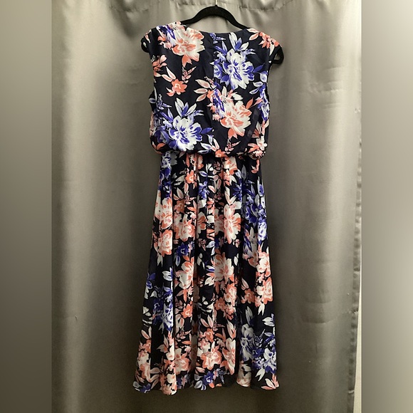 Donna Ricco New York flower printed midi dress size 2 - Picture 2 of 3